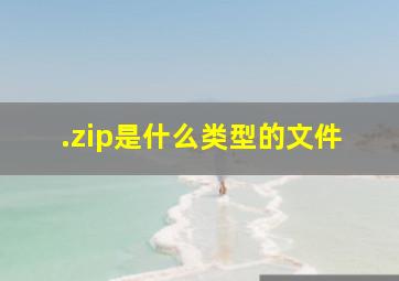 .zip是什么类型的文件