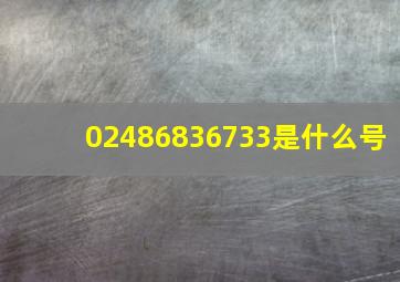 02486836733是什么号