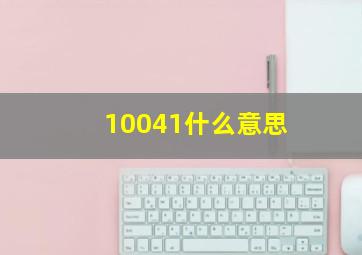 10041什么意思