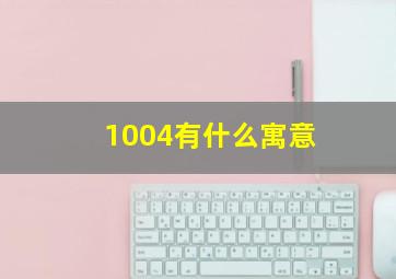 1004有什么寓意