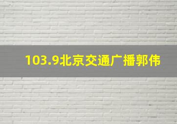 103.9北京交通广播郭伟