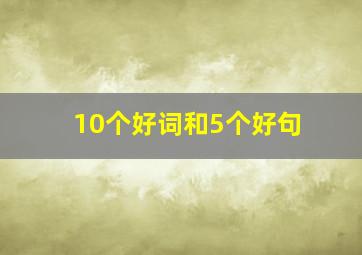 10个好词和5个好句