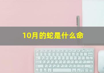 10月的蛇是什么命