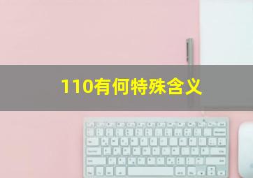 110有何特殊含义