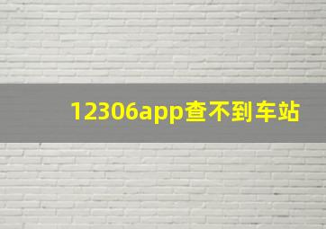 12306app查不到车站