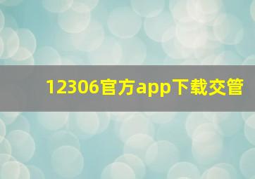 12306官方app下载交管