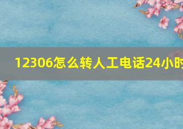 12306怎么转人工电话24小时