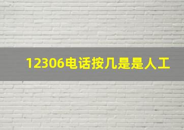 12306电话按几是是人工