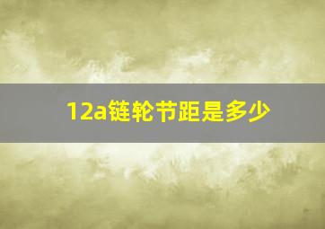 12a链轮节距是多少