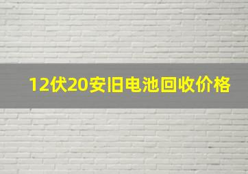 12伏20安旧电池回收价格