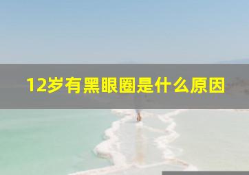 12岁有黑眼圈是什么原因