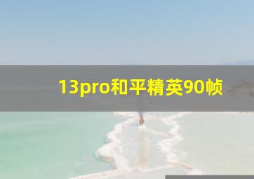 13pro和平精英90帧