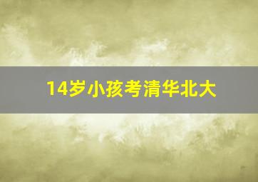 14岁小孩考清华北大