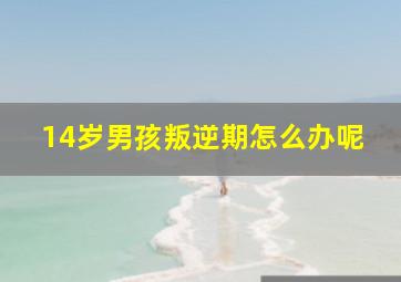 14岁男孩叛逆期怎么办呢