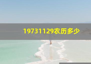 19731129农历多少