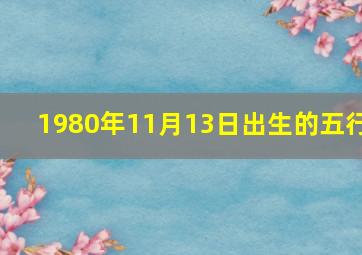 1980年11月13日出生的五行