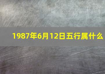 1987年6月12日五行属什么