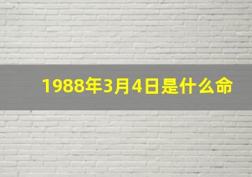 1988年3月4日是什么命