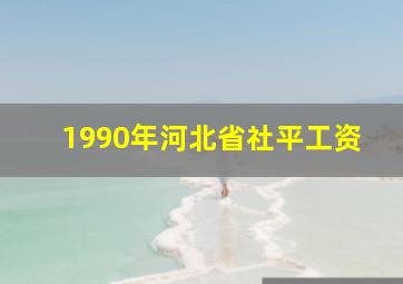 1990年河北省社平工资