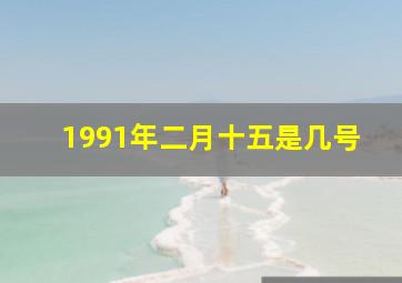 1991年二月十五是几号