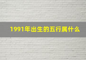 1991年出生的五行属什么