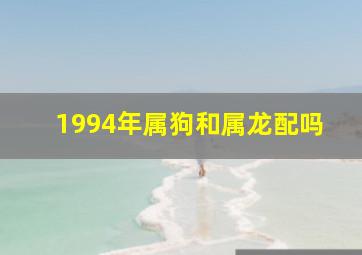 1994年属狗和属龙配吗