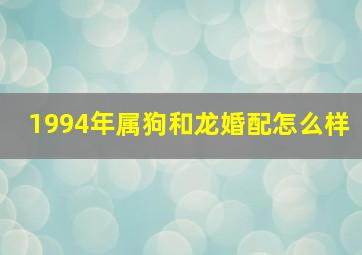 1994年属狗和龙婚配怎么样