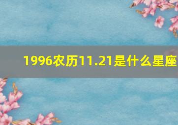 1996农历11.21是什么星座