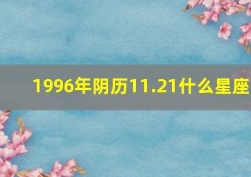 1996年阴历11.21什么星座