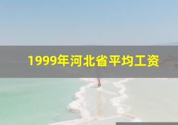 1999年河北省平均工资