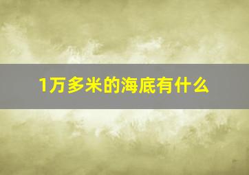 1万多米的海底有什么