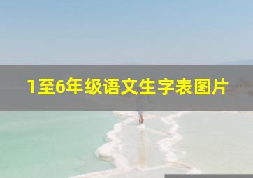 1至6年级语文生字表图片