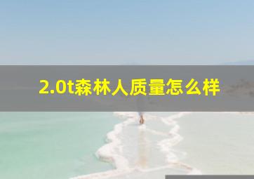 2.0t森林人质量怎么样