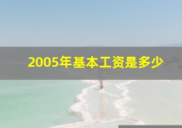 2005年基本工资是多少