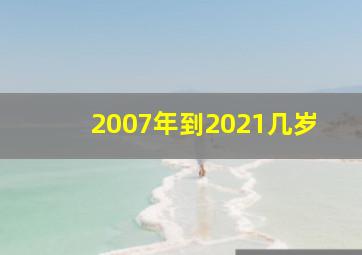 2007年到2021几岁