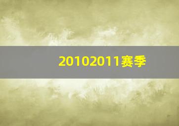 20102011赛季