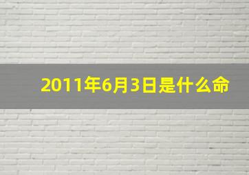 2011年6月3日是什么命