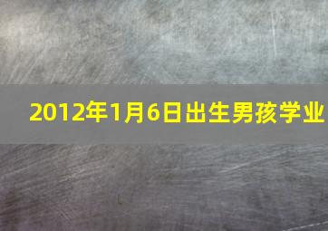 2012年1月6日出生男孩学业