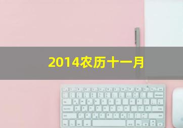 2014农历十一月