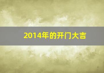 2014年的开门大吉