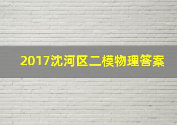 2017沈河区二模物理答案