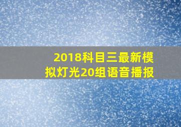 2018科目三最新模拟灯光20组语音播报