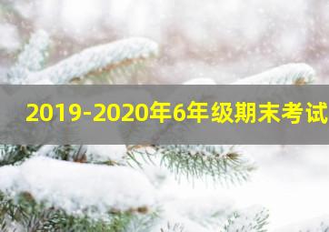 2019-2020年6年级期末考试卷