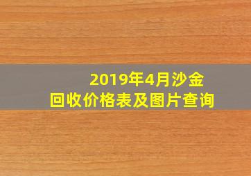 2019年4月沙金回收价格表及图片查询