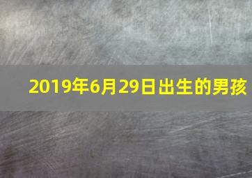 2019年6月29日出生的男孩