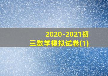 2020-2021初三数学模拟试卷(1)