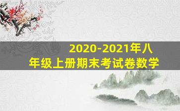 2020-2021年八年级上册期末考试卷数学