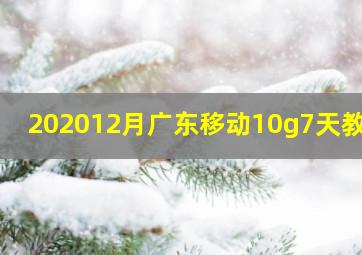 202012月广东移动10g7天教程