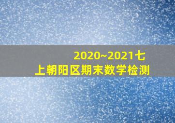 2020~2021七上朝阳区期末数学检测