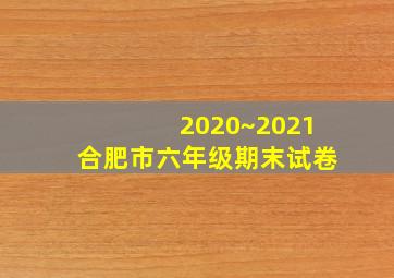 2020~2021合肥市六年级期末试卷